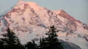Sunset on Mount Rainier from Mowich Lake Road. (Photo: National Park Service)