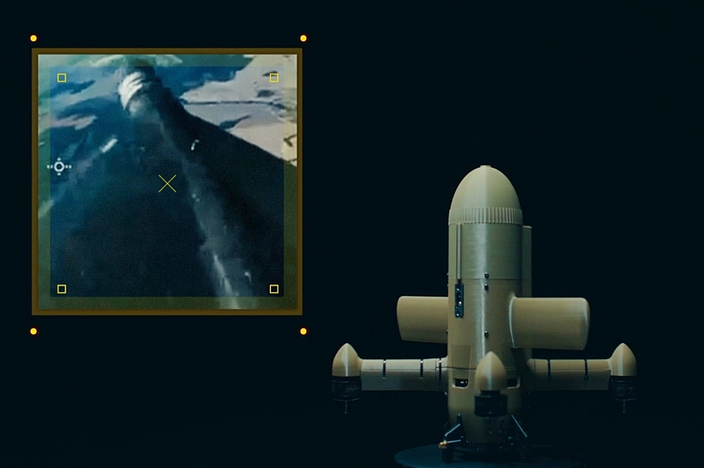 STING interceptor drone and imagery striking a Shahed drone. (Photo: Wild Hornets Group)