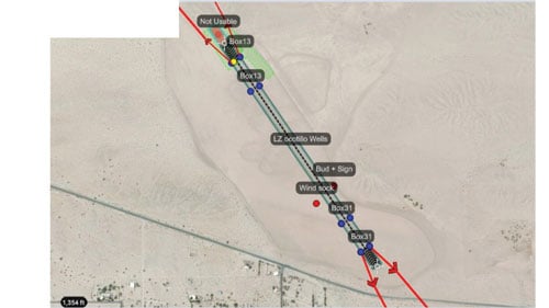 Figure 4 A typical mapping of a landing zone showing a
condensed overview of DATM’s assessment.