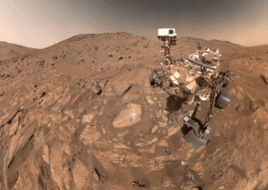 NASA's Perseverance Mars rover took this selfie, made up of 62 individual images, on July 23, 2024. A rock nicknamed Cheyava Falls is to the left of the rover near the center of the image. (Credit: NASA/JPL-Caltech/MSSS)