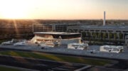 Concept art of an air taxi station. (Credit: Archer)