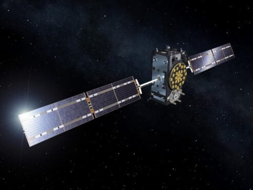Artist's view of a Galileo Full Operational Capability (FOC) satellite. (Credit: ESA–Pierre Carril, 2015)