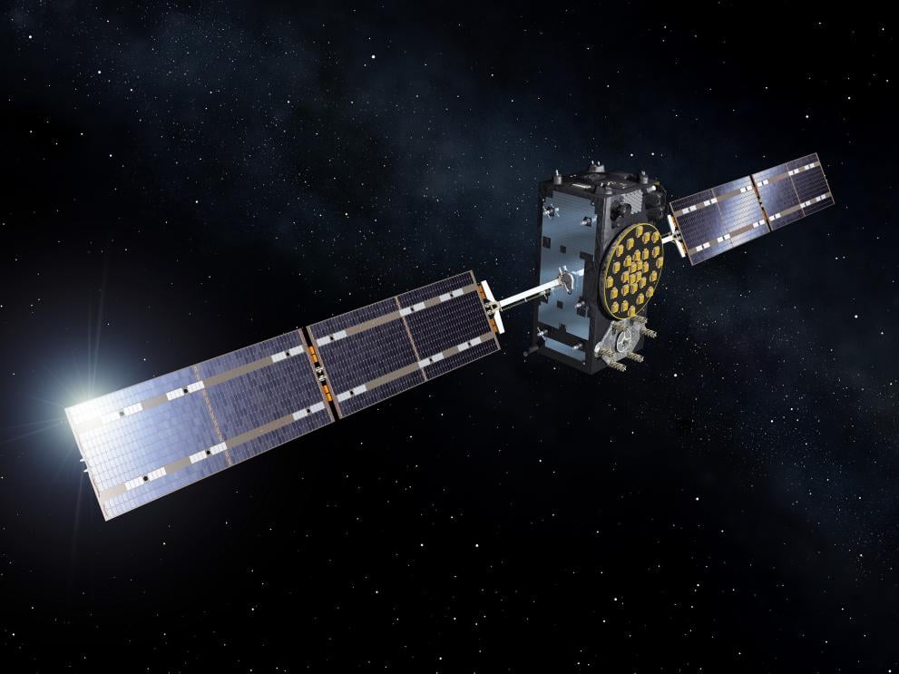 Artist's view of a Galileo Full Operational Capability (FOC) satellite. (Credit: ESA–Pierre Carril, 2015)