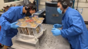 Technicians prepare the Xona Pulsar-0. (Credit: Xona Space Systems)