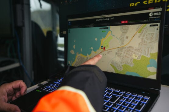 On 16 September, five operational Galileo satellites broadcasting over Europe transmitted a new encrypted signal for testing. On the ground in Andøya, Norway, and at ESA’s navigation laboratory at ESTEC, in the Netherlands, receivers successfully established their location using these encrypted signals, marking the first real-world positioning using Galileo’s upcoming SAS. (Credit: ESA)
